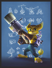 Ratchet and Clank (The Original) Playstation 2 PS2 Promo Ad Art Print Poster
