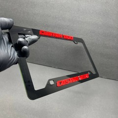 Personalized TEXT NAME LOGO Custom Car License Plate Frame 3D Laser Multicolor