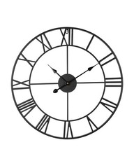 Wall Clock 24 in Roman Numerals Battery Operated Silent Clocks for Living Room