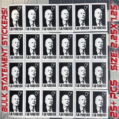 Joe Biden Stamps Zero Cents FJB Forever Parody Funny Bulk Stickers LGB Statement