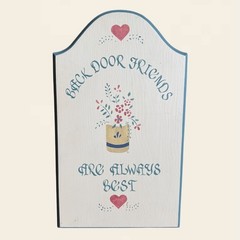 Country Back Door Friends Are Always Best Wood Wall Plaque Folk Art Cottage