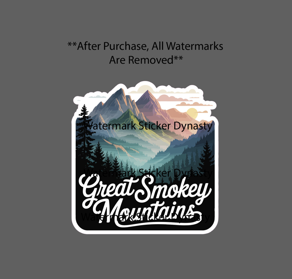 Great Smokey Mountains Sticker Waterproof Decal Outdoor Travel Nature Gift NEW