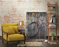 Popular Red Bicycle decoration 3D modern wall art painting quality custom SALE