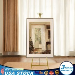 Gold Large Adjustable Floor Standing Easel for Wedding Display Metal Stand