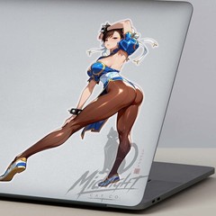 Asian Fighter Waifu 7in Vinyl Sticker Anime Manga d Laptop Skateboard Car