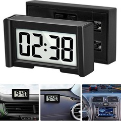 New 3 Pack Mini Digital Clock Small Adhesive Stick On Easy To Read Large Numbers