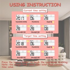 Backlight countdown Timer 9999 Days, easy to use, larger screen, accurate work.