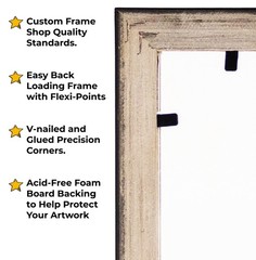 11×22 Newspaper Frame With Red and White Double Mat