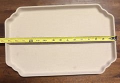 Threshold Designed with Studio McGee Beige Ceramic Decorative Tray 15.5″ x 10″