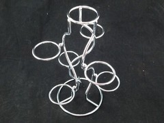 SEVEN! Sphere Display Stand Metal Medium Size Chrome Color