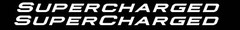 Supercharged 2 Pack / Lot of Two Vinyl Sticker Decals – 7.25″ Inches Long Each