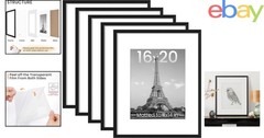 5 Count Black Poster Frames for Home or Office with Matte and Glossy Finish