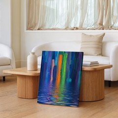 Wall Art Create An Expressionist Artwork Featuring A Vibrant, Abstract Cityscape