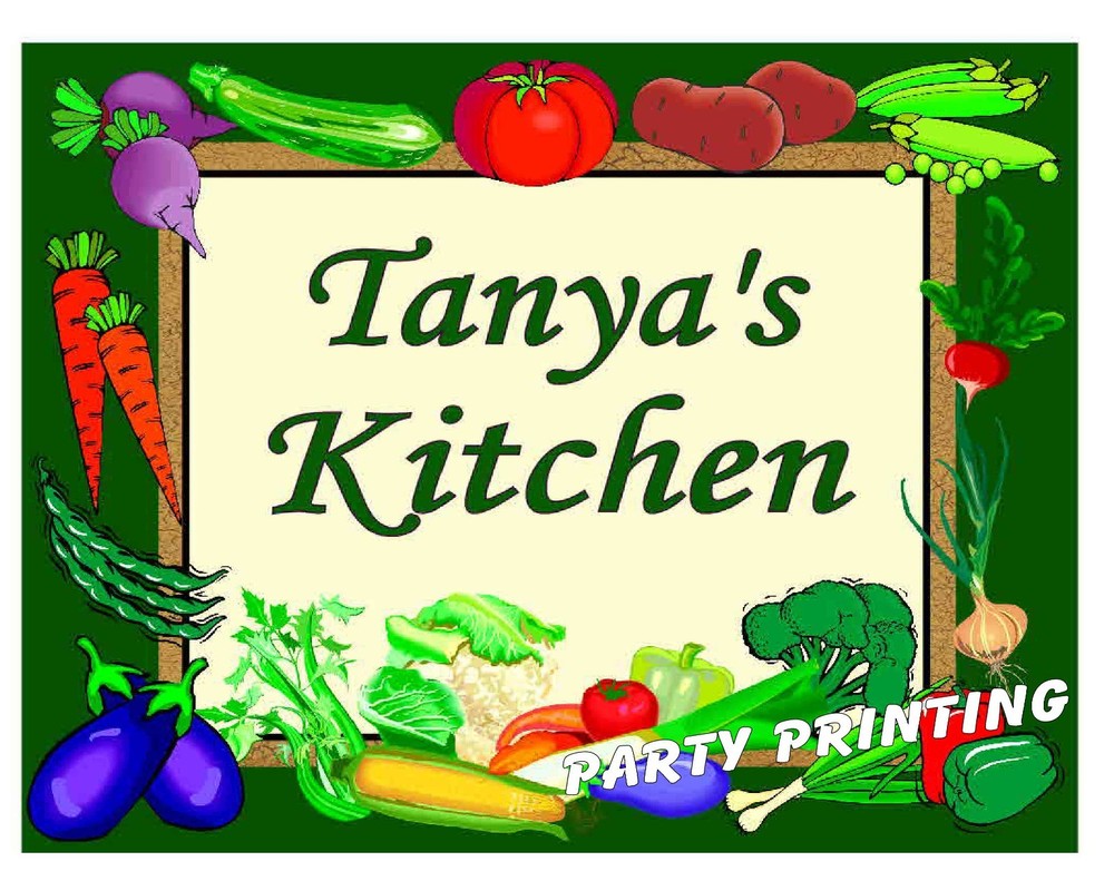 PERSONALIZED VEGETABLE VEGETABLES DESIGN KITCHEN MAGNET
