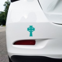 Celtic Cross Vinyl Decal V2 – Irish Ireland Christian Die Cut Sticker
