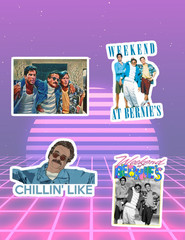 Weekend At Bernies 80’s Movie 4pc Sticker Pack