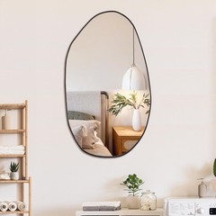 Irregular Wall Mirror Asymmetrical Mirror for Bathroom Living Room Entryway B…