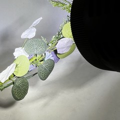 Lot Gorgeous Artificial Purple / White Flowers Mixed With Greens (5 Packs of 8)