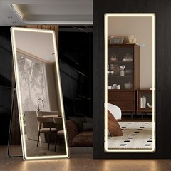 Full Length Mirror with LED Lights with Dimming & 3 Color Lighting for Bedroom