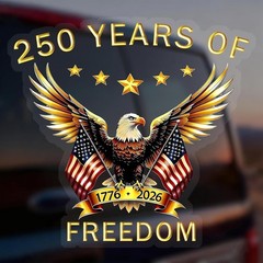 250th Anniversary of America Merchandise Car Window Decal Sticker 2 Pack, 177…