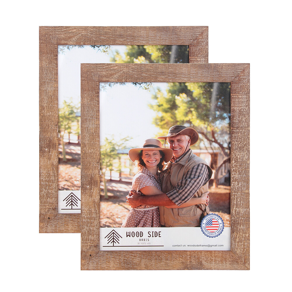 Rustic Barnwood Picture Frames – Natural Reclaimed Solid Wood, Farmhouse Design