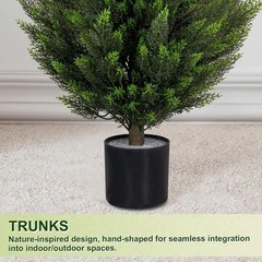 Artificial Cedar Topiary Tree UV Resistant Faux Plant Easy Care Indoor Outdoor