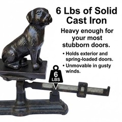 Cast Iron Dog Door Stopper 6 Lbs 6″ Height x 8″ Length x 3″ Width – Decorative