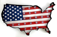 July 4th Americana Led Lighted Sign Let Freedom Ring