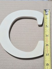 Alphabet Letter C Single Hang Or Stand White