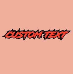 Custom Text Badge – Type Your Own Text – Lightning Font – Custom Acrylic Emblem