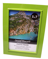 SPECIAL MOMENTS PHOTO FRAME 5″ x 7″ lime green glossy back hook and easel