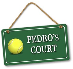 Kids Personalized Tennis Sport Themed Bedroom Door & Wall Hanging Sign