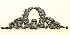 Neoclassic Laurel Wreath Door Topper Wall Ornament Antique Plaque Architectural