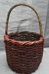 Twig Buttocks Gathering Basket Rustic 9 in. Diameter 14 in. Tall