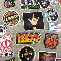 100+ Rock Band Stickers Lot Punk Metal Rock Music Decals For Laptop Guitar Case
