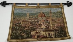 Firenze Italian Jacquard Wall Tapestry Cityscape of Florence Italy 25x 18 No Rod