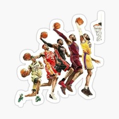 lebron james basketball nba Sticker Gloss Laminate l Waterproof uv resistant