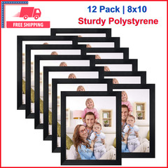 Black 8×10 Picture Frame Bulk, Multi 8 x 10 Photo Frames Set For Wall, 12 Pack