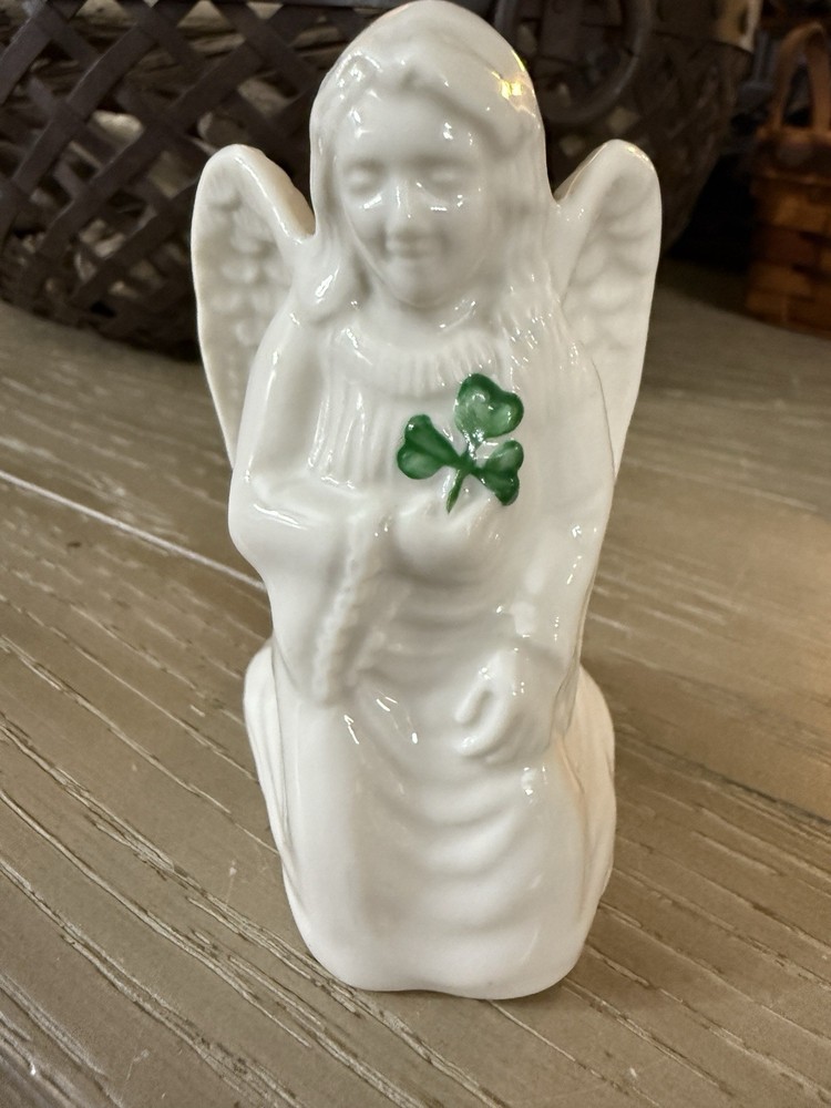 BELLEEK «Angel of Protection» Fine Porcelain 3.75″ Figurine from Ireland