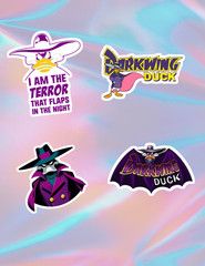 Darkwing Duck Retro Cartoon 4pc Sticker Pack