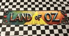 New 16 x 4 LAND OF OZ Metal Sign WIZARD OF OZ Yellow Brick Road TIN Wall Hanging