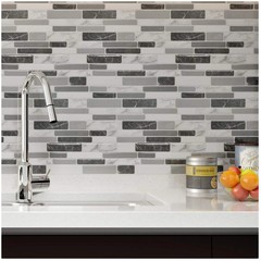 10pcs Wall Panels Self Adhensive Wall Tiles Waterproof Removable for Living Room