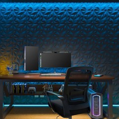 Art3d 20 Pack Decorative 3D Wall Panels for Interior 11.8″x11.8″, Frost Black