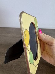 Adorable Small Enameled Metal Balloon Picture Frame – For 4 1/4″ x 3 1/4″ Pic