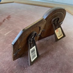 Small Vintage Mid Century Arched Wood Picture frames Holds 2 x 3 Glass Lot 2
