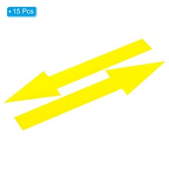 15pack 8″x2″ Arrow Sticker PVC Adhesive Large Arrow Sign Yellow