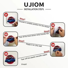 UJIOM Chibi Hololive Koseki Bijou Graffiti Wall Sticker Interesting Guitar