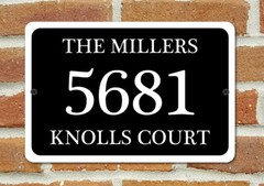 Customized House Number Plaque Aluminum Metal 12″ x 8″ Home Address Sign