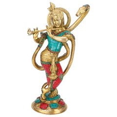 Brass Lord Krishna Statue Sculpture Idol Figurine 15 inches