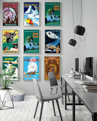 Vintage Disney Posters – Disneyland Ride Posters, Disney Home Decor Adult, Vinta